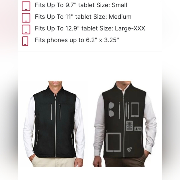 SCOTTeVEST 101 Men's Navy Travel Vest 9 Hidden Pockets Sz L Very Good Condition - Picture 4 of 4